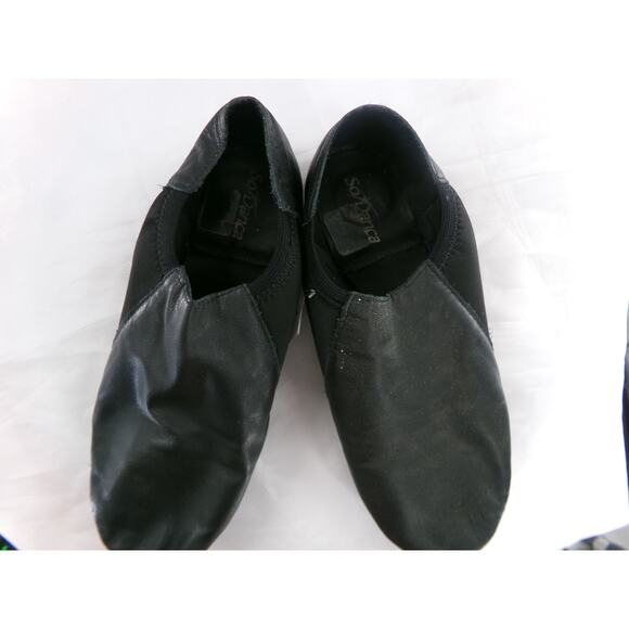 Dance Jazz Shoes DanzNMotion Black Adult 7M Stretch Leather Pull On Split Sole - Picture 2 of 6